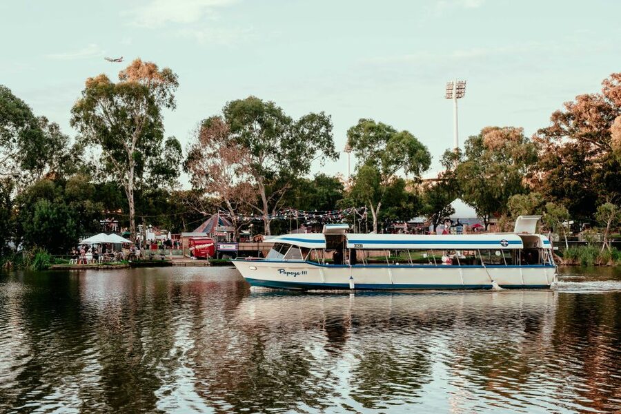 Adelaide: River Torrens Popeye Sightseeing Cruise - Food, drinks, and photo chances on the deck