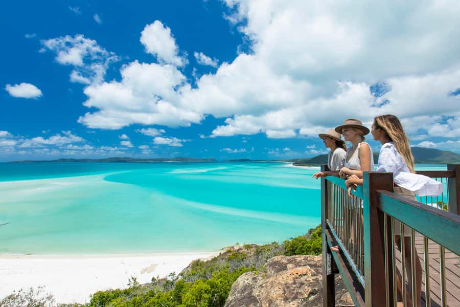 Airlie Beach: Great Barrier Reef & Whitehaven Beach Tour - Hill Inlet lookout bushwalk: short, real steps, big views