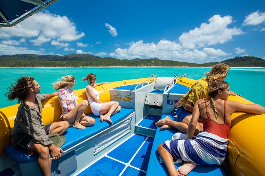 Airlie Beach: Snorkel, Hill Inlet Lookout & Whitehaven Beach - Ocean Rafting to Whitehaven, what the day actually feels like