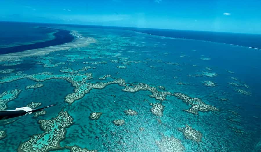 Airlie Beach: Whitsundays & Great Barrier Reef Scenic Flight - Hill Inlet and Heart Reef: where the colors turn into patterns