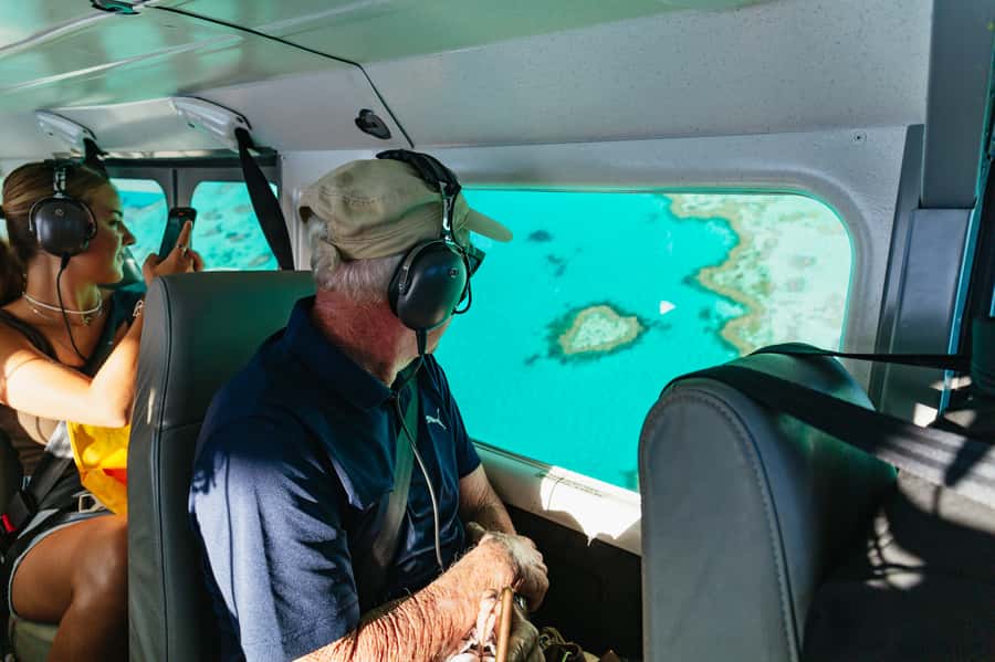 Airlie Beach: Whitsundays & Heart Reef Scenic Flight - The Great Barrier Reef phase: the Heart Reef moment