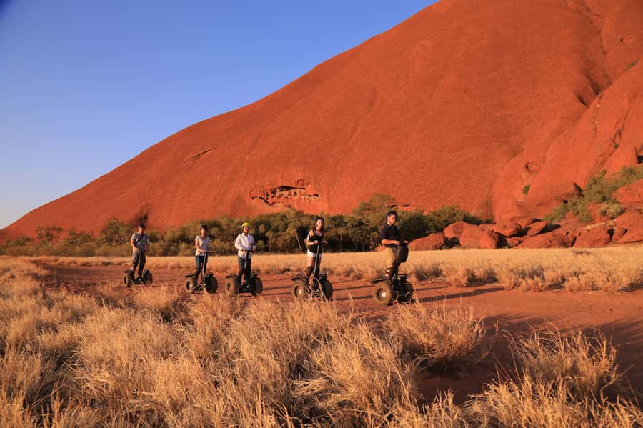 Best of Uluru - Segway and Walking Tour - Getting to the base: pickup, comfort, and the park ticket detail