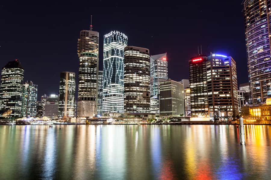 Brisbane: Illuminated River Night Kayak Tour - Story Bridge lights and South Bank reflections from the water