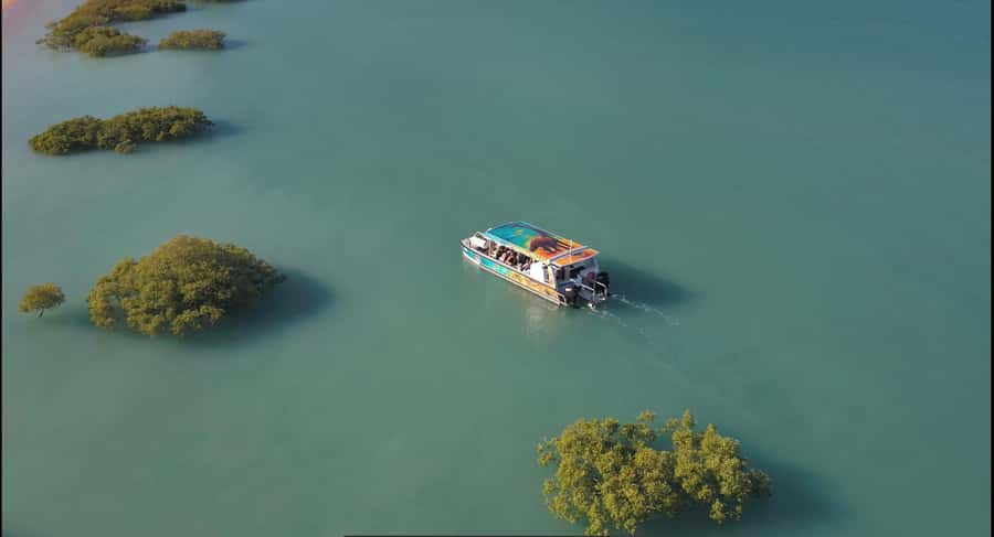 BROOME: DINOSAUR ADVENTURE CRUISE - With Tapas and Cocktail - The secluded beach landing: standing on dinosaur trackways