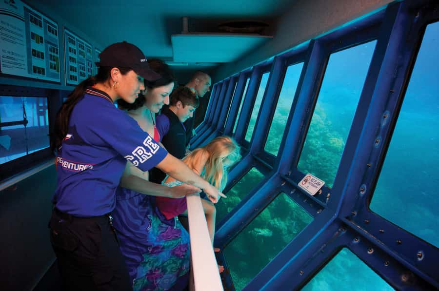 Cairns: Great Barrier Reef Cruise & 10 Minute Helicopter - Semi-submarine and underwater observatory: reef viewing without the pressure