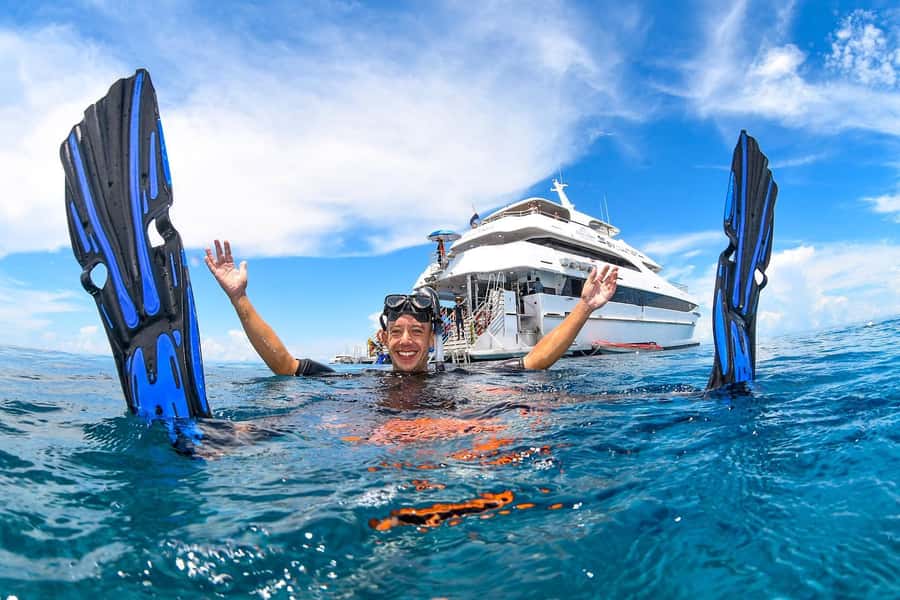 Cairns: Outer Great Barrier Reef Full-Day Tour with Lunch - Saxon Reef stop: snorkel coaching plus an optional scuba session