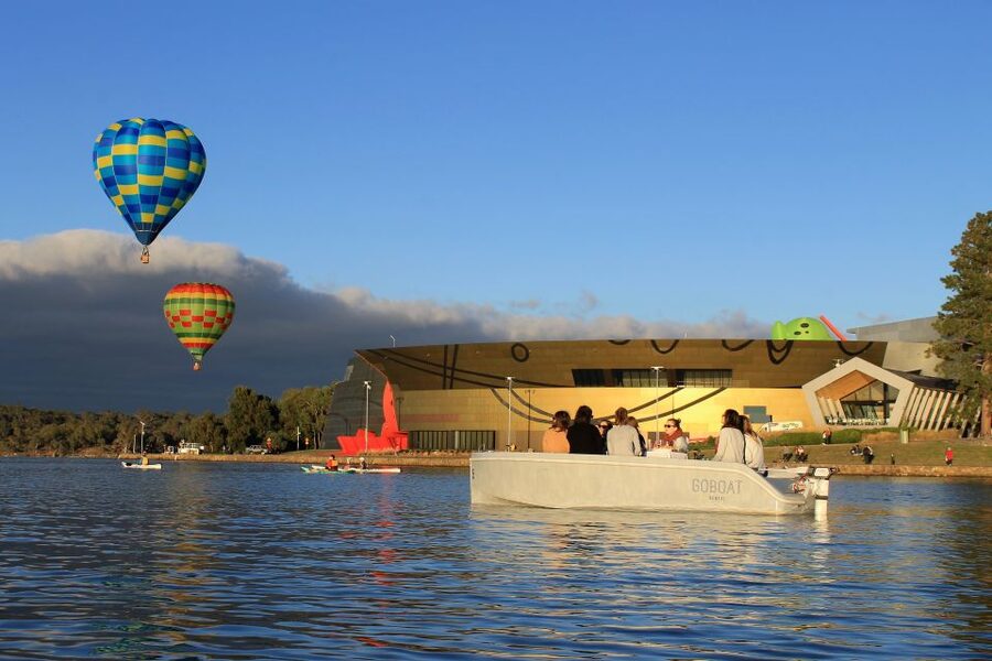 Canberra: Electric Picnic Boat Rental - The electric motor reality check: speed, quiet, and wind