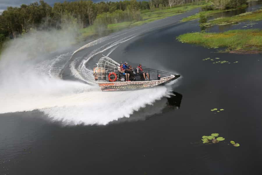 Darwin: Airboat Ride, Helicopter Flight, and Overnight Camp - Monster rescue crocodiles and the croc-safe pool face-to-face moment