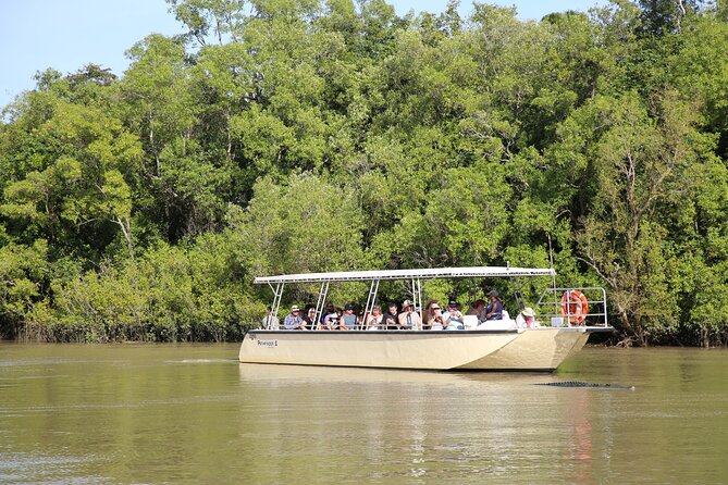 Darwin: Pathfinder Original Jumping Crocodile Cruise - Boarding the covered open-air vessel with up to 38 people