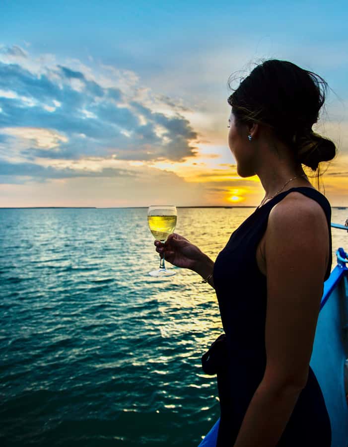 Darwin: Signature four course Sunset Dinner Cruise - Commentary from the captain and crew: useful, but don’t count on perfect audio