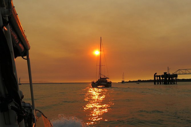 Darwin Sunset Cruise Including Fish 'n' Chips - The Cullen Bay Beach meal stop and how the food fits in