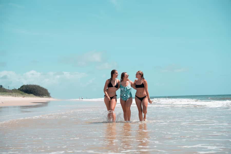 From Brisbane: Bribie Island Day Trip and 4x4 tour - Ocean Beach time: a second swim chance and a classic coastal break