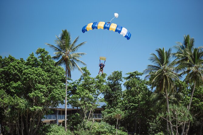 From Cairns: Tandem Skydive Experience over Mission Beach - Under canopy: colorful canopy time with big-picture views