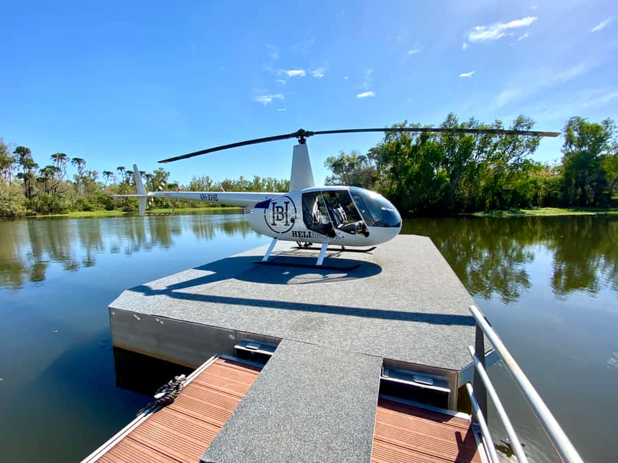From Darwin: Top End Helicopter Ride & BBQ Cruise Day Trip - Helicopter time over the Top End floodplains