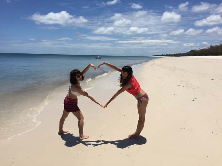 From Hervey Bay: Half-Day K'gari Fraser Island Beach Cruise - The BBQ lunch with prawns, salads, and real comfort food