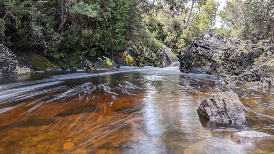 From Hobart: 5-Day Tasmania West & East Coast Tour - Day 1: Hobart to Strahan, with waterfalls, tall trees, and Lake St Clair