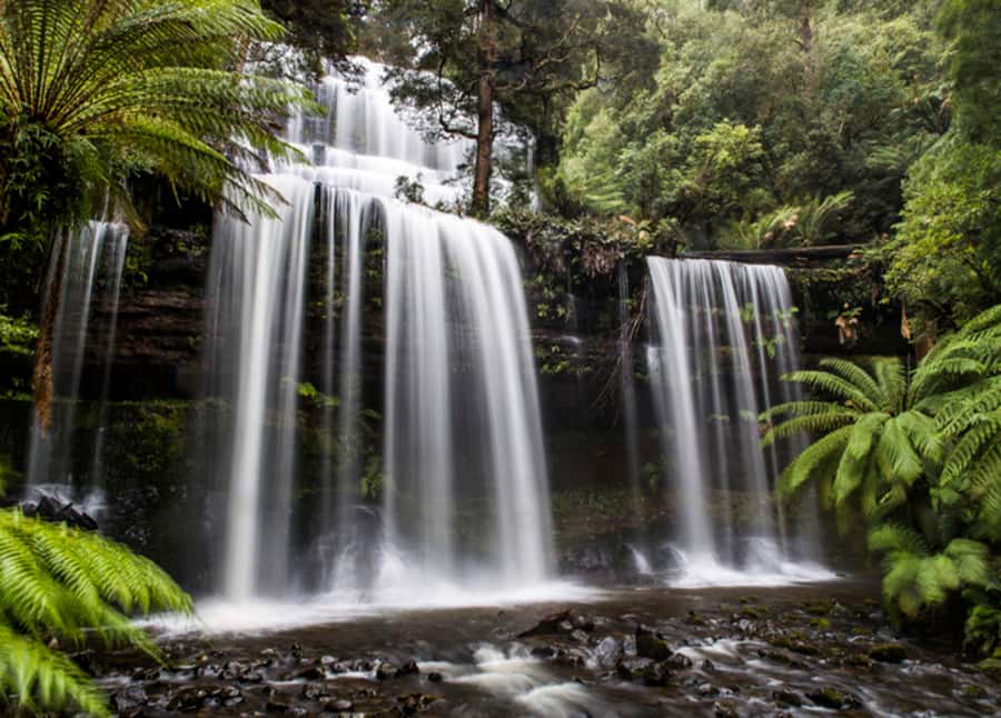 From Hobart: Mt. Field National Park and Russell Falls - Getting Out of Hobart: Derwent River, farmland views, and New Norfolk