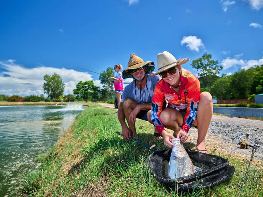 From Port Douglas: Barramundi Pond Fishing with Lunch - Step Into the Viewing Tanks Before You Fish