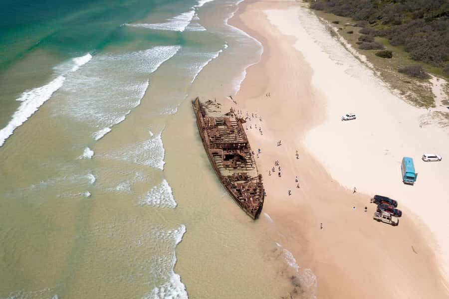 From Rainbow Beach: K'gari, Fraser Island Two-Day Coach Tour - Lake Wabby and Hammerstone Sandblow: the emerald-green finish