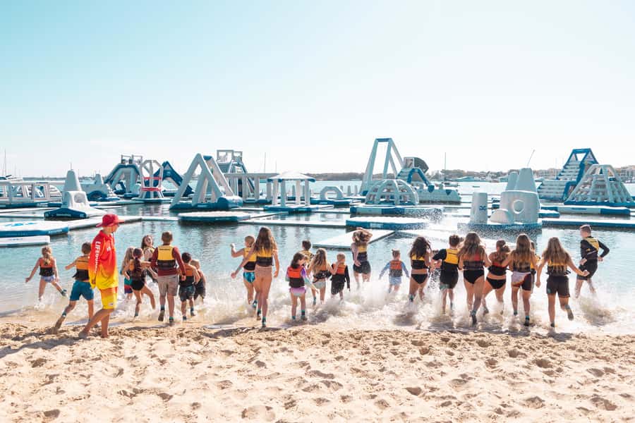 Gold Coast: GC Aqua Park Session in Broadwater Parklands - Your water-play circuit: slides, obstacles, and float time