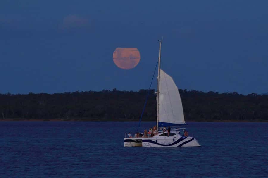 Hervey Bay Champagne Sunset Sail - Boat comfort on a catamaran-style sail you will actually enjoy