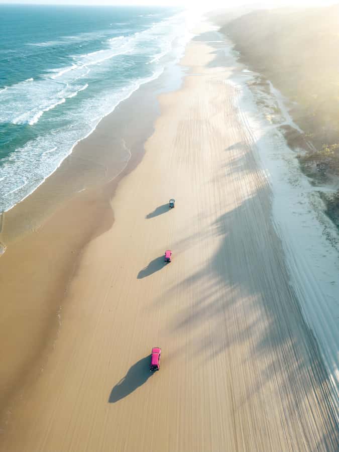 Hervey Bay to K'gari/Fraser Island 2-Day Tour (Beach House) - Driving the pink 4WD: optional, shared, and guided for safety