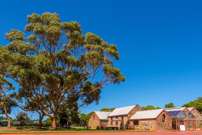 Jacob's Creek Double Barrel Signature Tasting Experience & Lunch - Harvest Kitchen lunch at 12 pm: Feed-Me Like a Barossan with two wine glasses