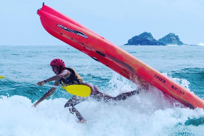 Kayaking with Dolphins in Byron Bay Guided Tour - The paddling route: calm water first, then the ocean reality