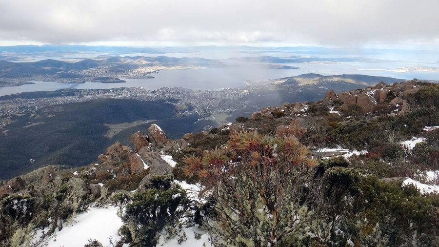 Kunanyi & Mt Wellington Explorer Bus: One-Way Bus Pass - Food, water, and clothing for a four-seasons day