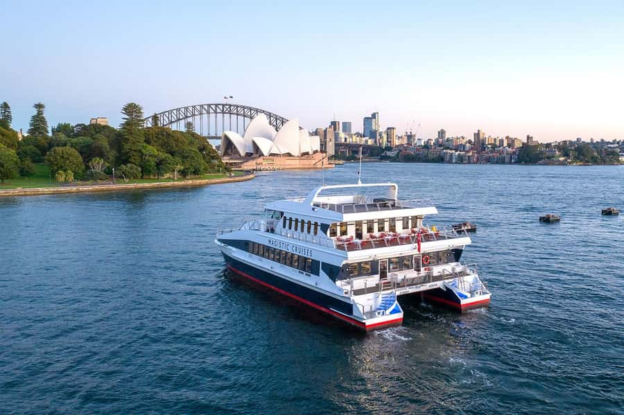 Luxury Catamaran Lunch Cruise with Deluxe Buffet - Fort Denison, Taronga Zoo, and Luna Park Views From the Water