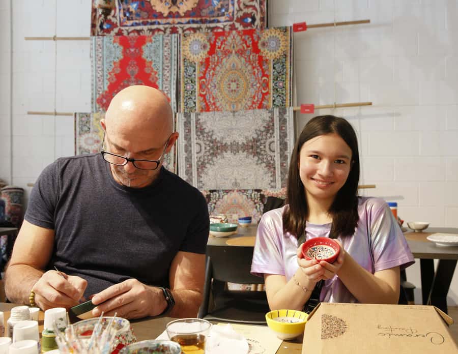 Melbourne: Ceramic Plates & Bowls Paint and Sip Classes - Turkish Tea, Treats, and the Wine Glass Included