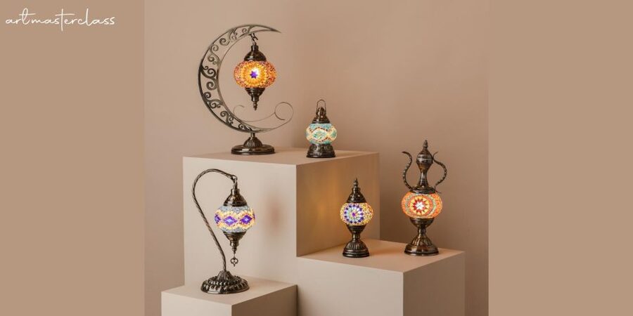 Melbourne: Mosaic Art Classes - Turkish Lamp Workshop - Laying Tiles and Beads: The Mosaic Technique Part