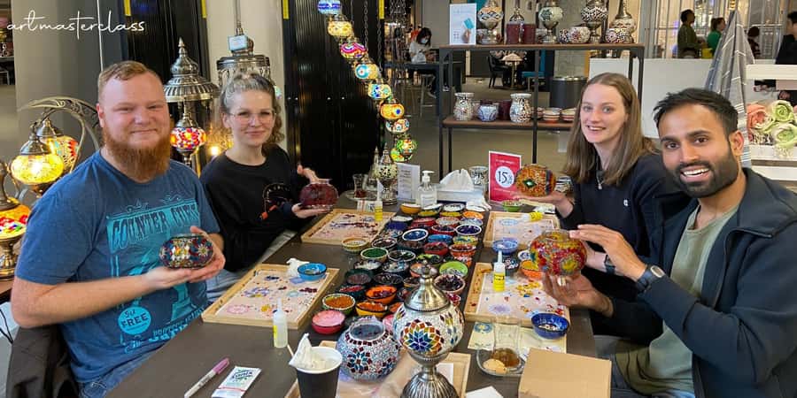 Melbourne: Mosaic Art Classes - Turkish Lamp Workshop - How the 150 Minutes Feel in Real Life