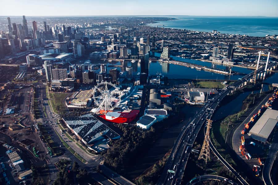 Melbourne: Private City & Beaches Helicopter Ride - From the CBD to Docklands, Melbourne Star, and Out Over Port Phillip Bay