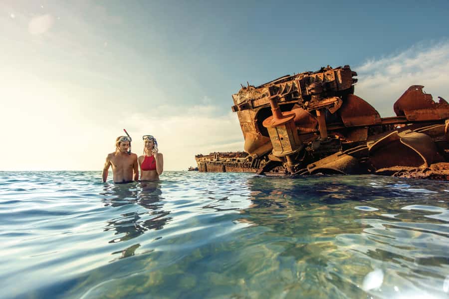 Moreton Island: Tangalooma Day Trip with Snorkeling Tour - Lunch at the resort: voucher value and what to expect
