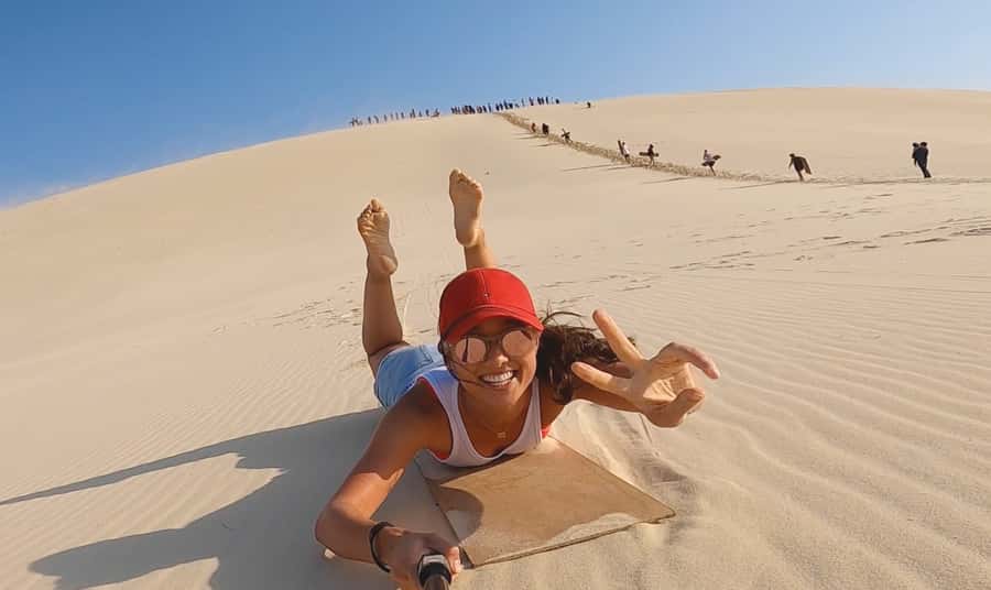 Moreton Island: Tangalooma Desert Safari and Dolphin Feeding - Island lunch made easy with a $25 adult voucher and flexible choices