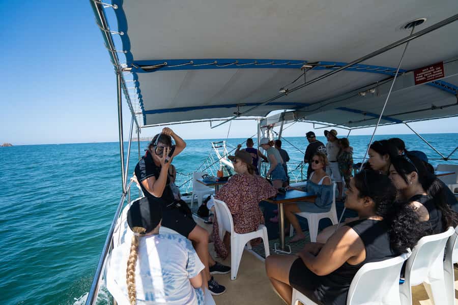 Nelson Bay: Marine Discovery Cruise with Snorkeling - The “nets” on this boat: bow-net vs boom-net