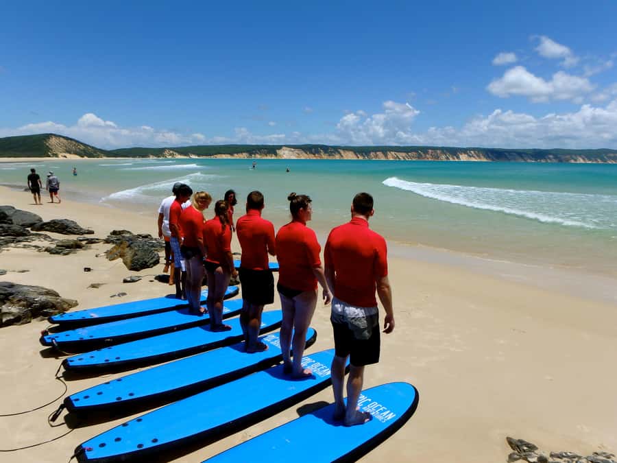 Noosa: Epic Learn to Surf Safari 4x4 - Double Island Point - Price and value: what $107 buys you on a full surf day