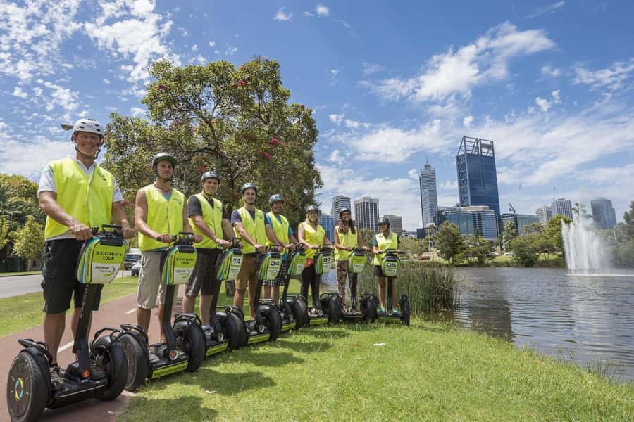 Perth Riverside Segway Tour - Sliding Past Perth Bell Tower on the Way to the Swan River Views