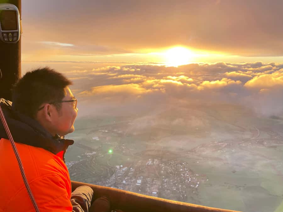Perth to Northam: Balloon flight including shuttle bus - The balloon flight itself: about one hour over the Avon Valley