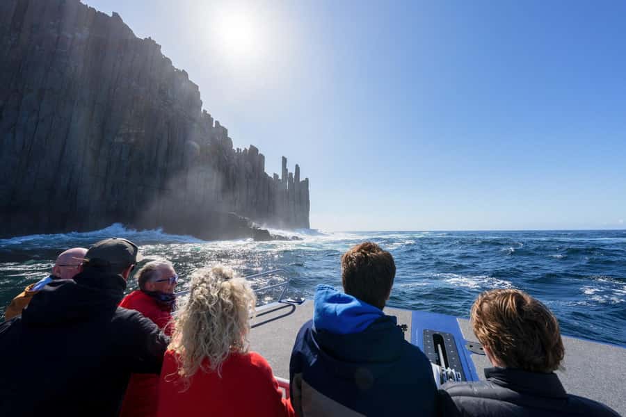 Port Arthur: Cape Raoul Wilderness Cruise - Cape Raoul dolerite columns: the moment you look up
