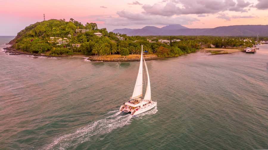 Port Douglas: Sunset Sailing Cruise on Luxury Catamaran - The Daintree and Coral Sea views, plus weather reality