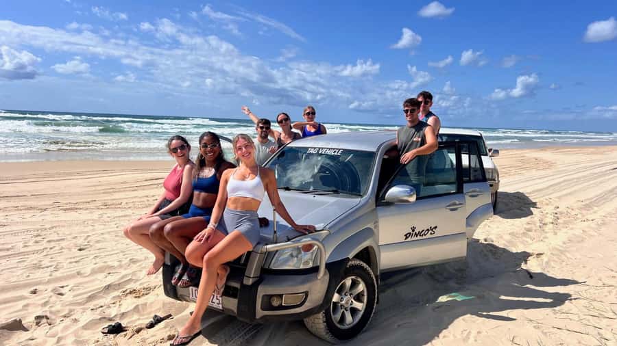 Rainbow Beach: 3-Day K'gari (Fraser Island) 4WD Adventure - Day 1: Ferry to Kgari, Eurong beach driving, and your beachside camp