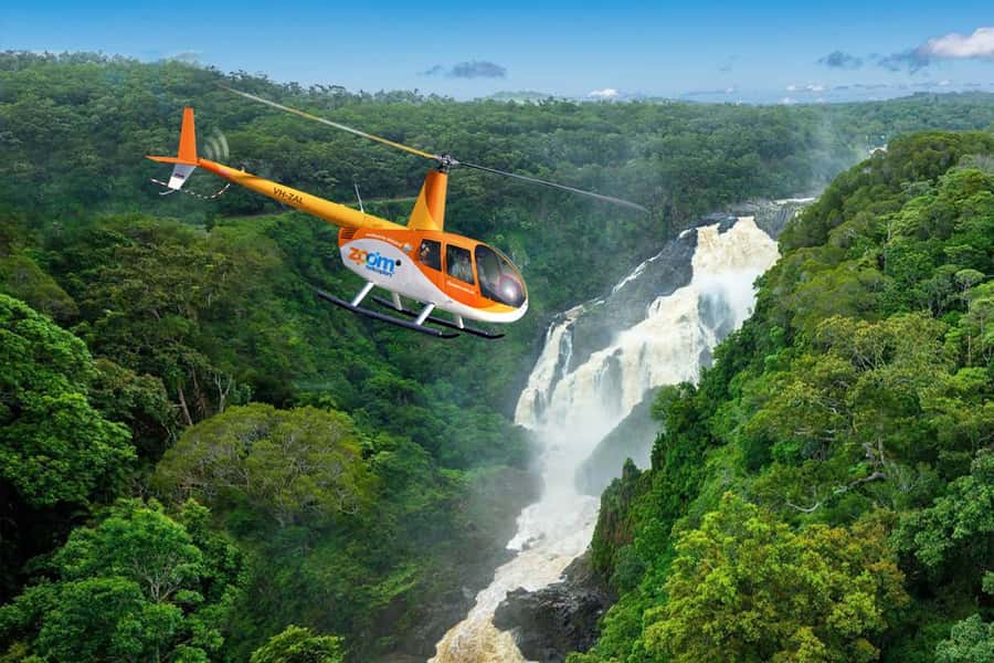 Reef Rainforest Fusion 45 minute scenic flight - The coast handoff: Double Island and Palm Cove from above