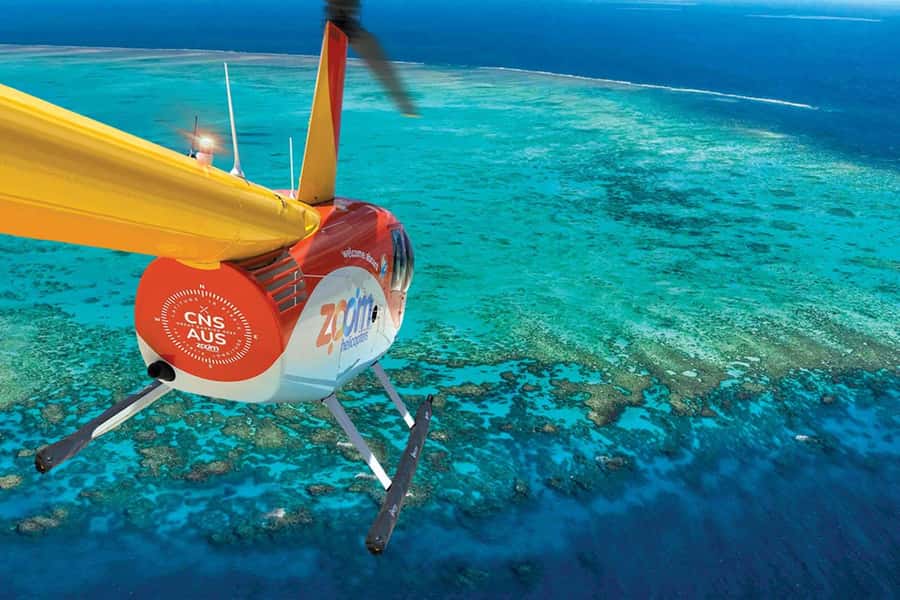 Reef Rainforest Fusion 45 minute scenic flight - The climb over the Range: Kuranda and the falls in one sightline
