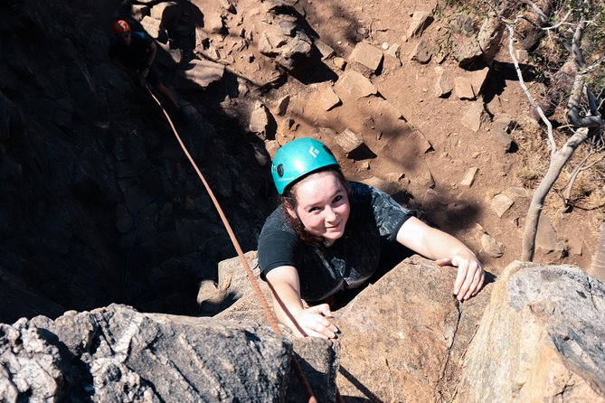 Rock Climbing and Abseiling in Adelaide - Learning to belay and manage rope on real cliff work