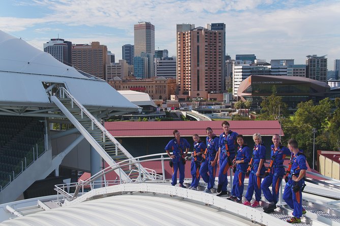 RoofClimb Adelaide Oval Experience - Stop 2: The RoofClimb route, from Western Stand to the Riverbank platform