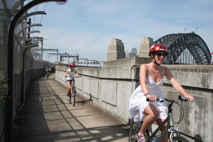 Scenic Sydney Harbour Bridge Bicycle Ride - Starting in The Rocks, then straight to bridge views