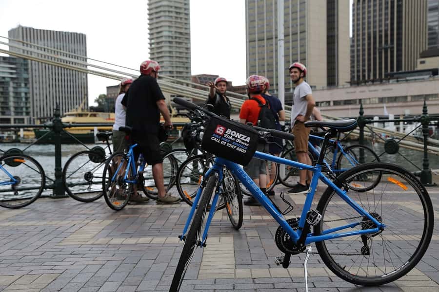 Scenic Sydney Harbour Bridge Bicycle Ride - Crossing the Harbour Bridge, it is all about position and timing