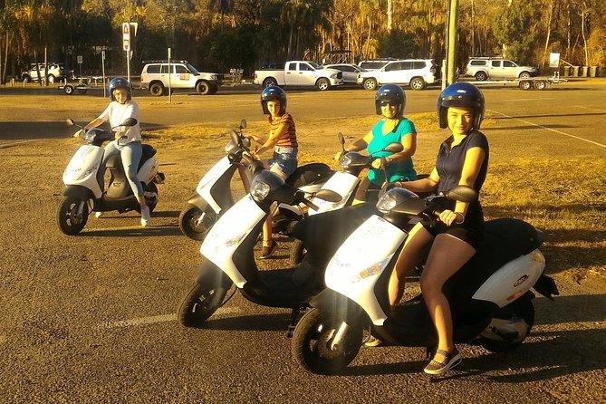 Self Guided Agnes to 1770 Scooter Hire - Getting On Board: Helmet, Training Track, and First-Time Rider Notes